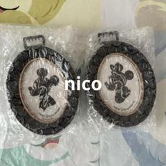 廃版品☆ディズニーランドホテル シルエットスタジオ ミッキー ミニー セット Disney - <新品>ミッキー&ミニー シルエットスタジオ ワッペン