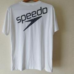 Speedo ストレッチTシャツ ホワイト Lサイズ ドライ 速乾性 スピード