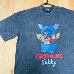 ファービー feat グレムリン グレー Tシャツ 半袖 メンズ ケミカル