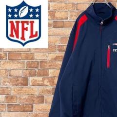 NFL ジップアップジャケット 刺繍ロゴ ネイビー 赤 M チームモノ