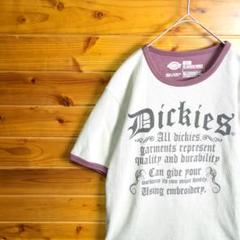 Dickies　ディッキーズ　リンガーTシャツ　ベージュ　XL　ワッフル生地