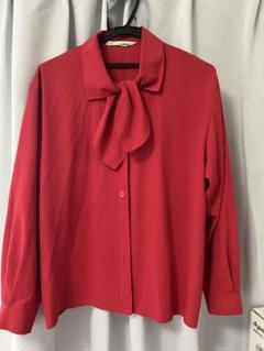 miss chloé リボン付き赤シャツ 40size