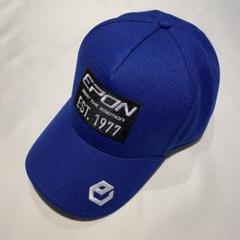 【新品】EPON　キャップ　帽子　メッシュ　ロゴ刺繍　ゴルフ　ブルー　フリー