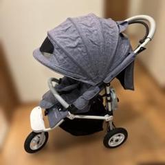 【☆美品☆】エアバギー☆3輪ベビーカー☆ココブレーキEX☆限定☆メランジデニム☆ COCO エアバギー AirBuggy ココブレーキEX メランジデニム 三輪