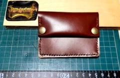 ブラウンレザー 名刺入れ 手縫い