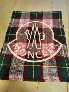 半額】MONCLER グレー ニットマフラー 雪の結晶柄