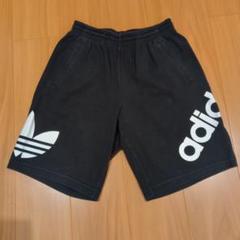 old adidas 黒 ショートパンツ ロゴ入り90's デサント製