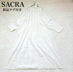 【新品タグ付き】サクラ　コットン　シルク　ワンピース　透け感
