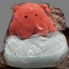ふわふわめんだこさん　おすわりクッション　オレンジ