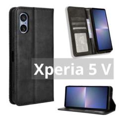 Xperia 5 V ケース スマホケース 手帳型 シンプル スタンド機能