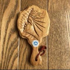 最終値下げ※【新品・未使用】手鏡 木彫 木彫り アイヌ 阿寒湖