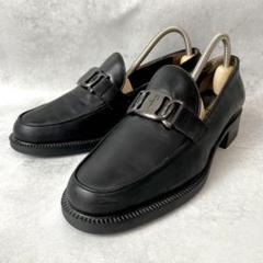 フェラガモ　ヴァラリボン　レザーシューズ　フラット　ローファー　41/2 黒 Ferragamo ヴァラリボン ローファー | ブラック | FARFETCH JP
