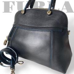 極美品　フルラ　パイパー　2way ショルダーバッグ　シボ革　斜めがけ