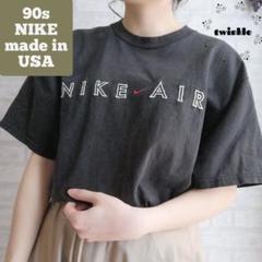 【90's】USA製 NIKE 刺繍ロゴ レトロ クルーネック Tシャツ