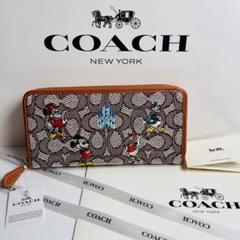 COACH ミッキー ドナルド 長財布　新商品