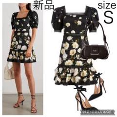 新品alice+olivia アートフローラルジャカード×シャツワンピースドレス Alice+Olivia - 新品alice+olivia アートフローラルジャカード