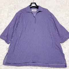 ほぼ未使用✨現行トゥモローランド　23ss バンドカラーシャツ　ストライプ　M