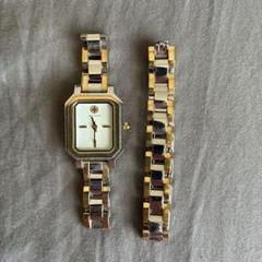 未使用本物　トリーバーチ！デジタルウォッチ　ゴールド！ TORY BURCH Gigi Womens Gold Dress Watch, White Logo Dial