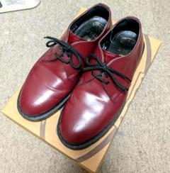 SOLOVAIR 3 Eye Shoes UK9 Cherry Red　箱付き Cherry Red Rub-Off Vegan 8 Eye Derby Boot | Solovair