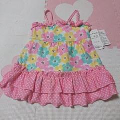 新品 水着 ワンピース 女の子 90 夏物 花柄 ピンク