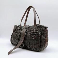 美品 JAMIN PUECH レザー ハンドバッグ 肩掛けブラウン e14