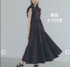 ココディール✨フリルアシメデザイン　ロングワンピース　フレンチスリーブ　マキシ丈 ココディール✨フリルアシメデザイン ロングワンピース フレンチ