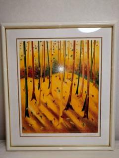 レオパシリコ　秋（フォール）　版画　額入り　オレンジ　木　森 m61825895842_1.jpg?1726652630