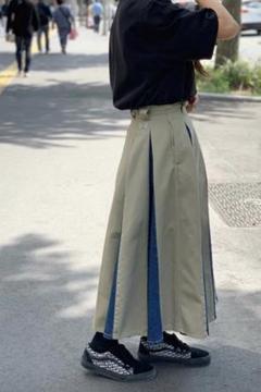 新品タグ付　Lee Dickies コラボ サーキュラースカート　デニム セール】【Dickies】サーキュラーイージースカート（デニム