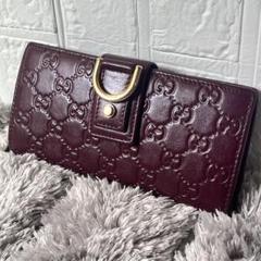 美品✨GUCCI 長財布　アビー　シマ　ロゴ金具　L字ファスナー　パープル 美品✨GUCCI 長財布 アビー シマ ロゴ金具 L字ファスナー