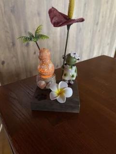 ミニひょうたんランプとカエルさん