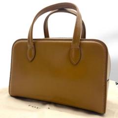 美品 トゥティエ TOUT Y EST ハンドバッグ レザー ブラウン ロケ