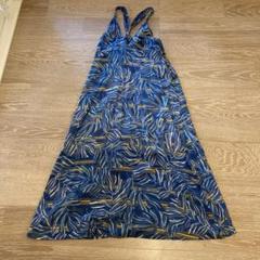 美品 ジャーナルスタンダード コットン半袖ロングフレアワンピース フリー ブルー 美品 ジャーナルスタンダード コットン半袖ロングフレア