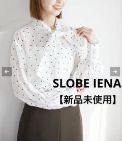 IENA ボウタイリボン長袖ブラウスレーヨン ナイロンホワイト