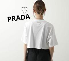 プラダ PRADA クロップドTシャツ 三角ロゴ - メルカリ