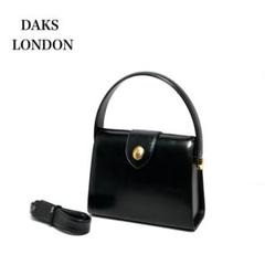 【未使用級】DAKS　LONDON　黒　レザー　フォーマルハンドバッグ　金具 imgrc0176548863.jpg