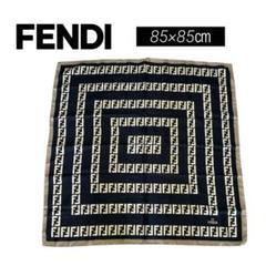 美品FENDIフェンディスカーフトランプカジノ柄　茶色系 スカーフ ウール ベージュ | Fendi