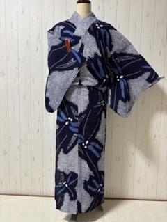 お値下げ、有松鳴海総絞り、小柄な方。 新品 有松鳴海絞り 蝶 夏着物 仕付け糸付 トールサイズ“銀河を
