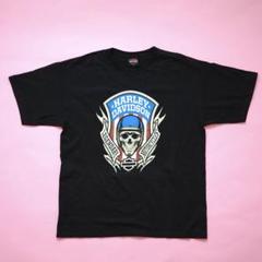 美品 HARLEY-DAVIDSON スカル ブラック ハーレー Tシャツ XL