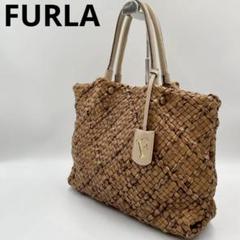 FURLA　カゴバッグ　レザー切り替え　ベージュ 2025年最新】FURLA レディース かごバッグの人気アイテム - メルカリ