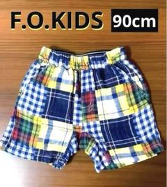 肌触りが良い☆ F.O.KIDS チェック柄パンツ 90cm