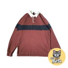 90s 古着 ギャップ 長袖ポロシャツ ラガーシャツ オーバーサイズ L