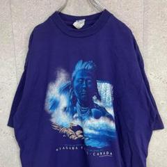 Bow valley カナダ製　90s ナイアガラ　民族プリントTシャツXL