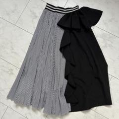 アシンメトリー プリーツスカート