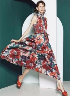 Sov. 現行 フラワーアメリカンスリーブワンピース 38 ダブルスタンダード Sov. 現行 フラワーアメリカンスリーブワンピース 38 ダブル