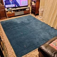 大判ギャベ190×240cm　ギャッベカーペット　ウール　絨毯　中古現状 大判ギャベ190×240cm ギャッベカーペット ウール 絨毯 中古現状