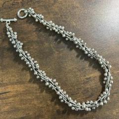 希少 ヴィンテージメキシカンジュエリー シルバー パール ネックレス 925 メキシコ製 VINTAGE HEAVY シルバーパールネックレス シルバー