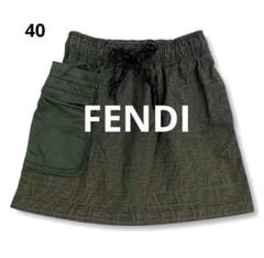 FENDI フェンディ ロゴ刺繍ふくれジャガードタートルニット
