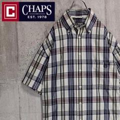 チャップス CHAPS 半袖シャツ ボタンダウンシャツ チェック メンズM