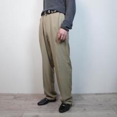Vintage 90s〜 美シルエット ロング ストレートスラックス ブラック Vintage 90s〜 美シルエット ロング ストレートスラックス