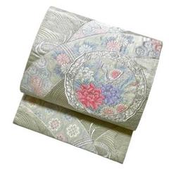 袋帯 銀糸 鳳凰 石楠花 萩 七宝 亀甲 フォーマル NO-1023